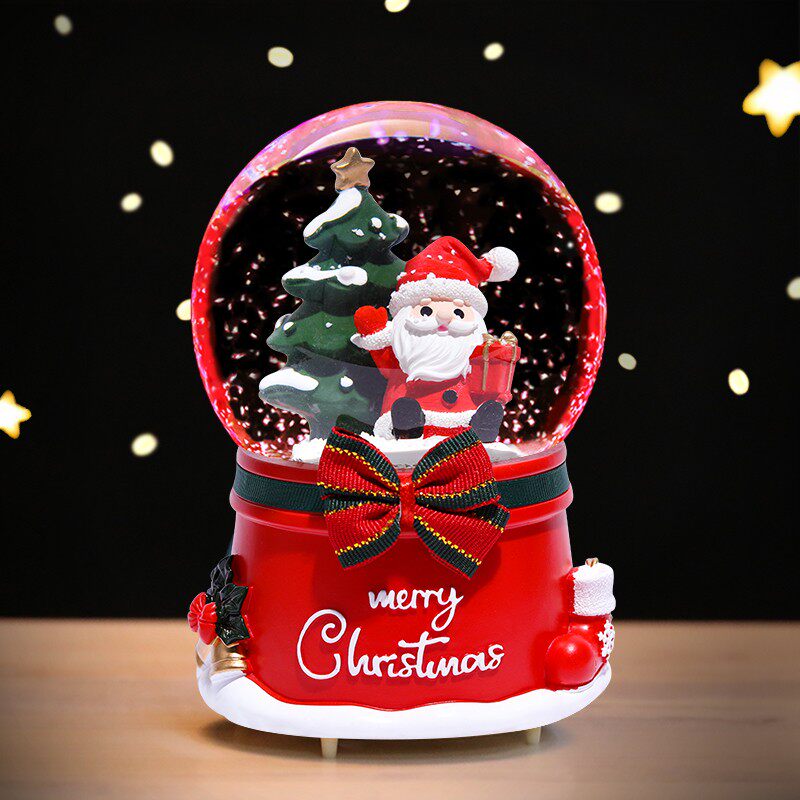 圣诞节礼物水晶球音乐盒送儿童男孩女生网红圣诞老人实用小礼品