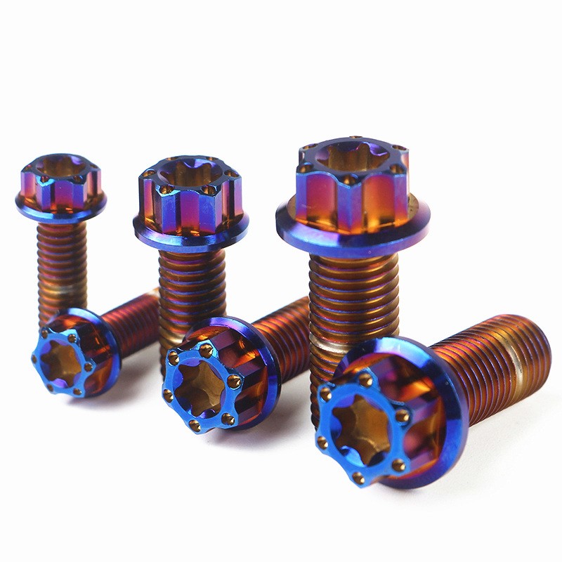 正钛防盗m6 m8 m10钛合金螺丝烧钛刹车上泵大对四螃蟹卡钳紧固