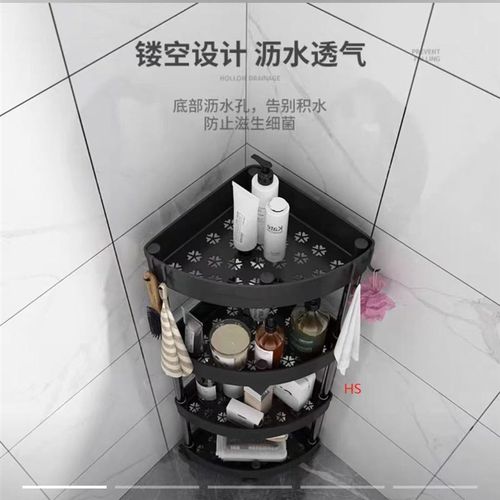 浴室厨房置物架落地小推车厕所洗手间移动收纳架卫生间墙角三角架