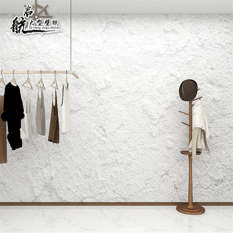 仿硅藻泥墙纸服装店咖啡叙利亚风装饰壁纸工业风办公室舞蹈室直播