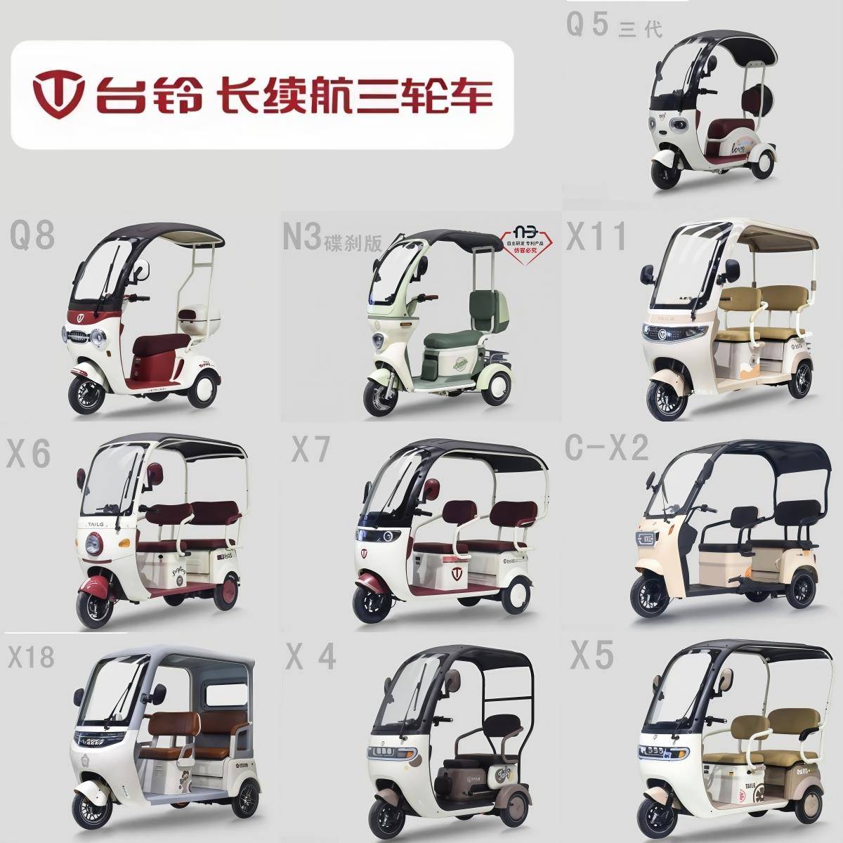 台铃三轮车全车配件外壳前围挡板泥板大灯转向灯挡风玻璃雨棚