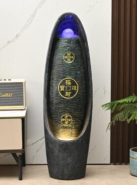 欧财式流水喷地泉客厅风水循环水加23958湿器办轮公室景观装饰招