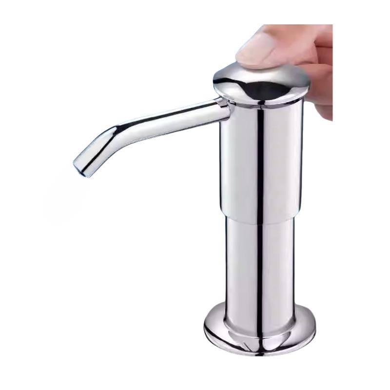 洗洁精水槽按压皂液器304不锈钢大桶加高泵头止逆阀洗涤灵压取器