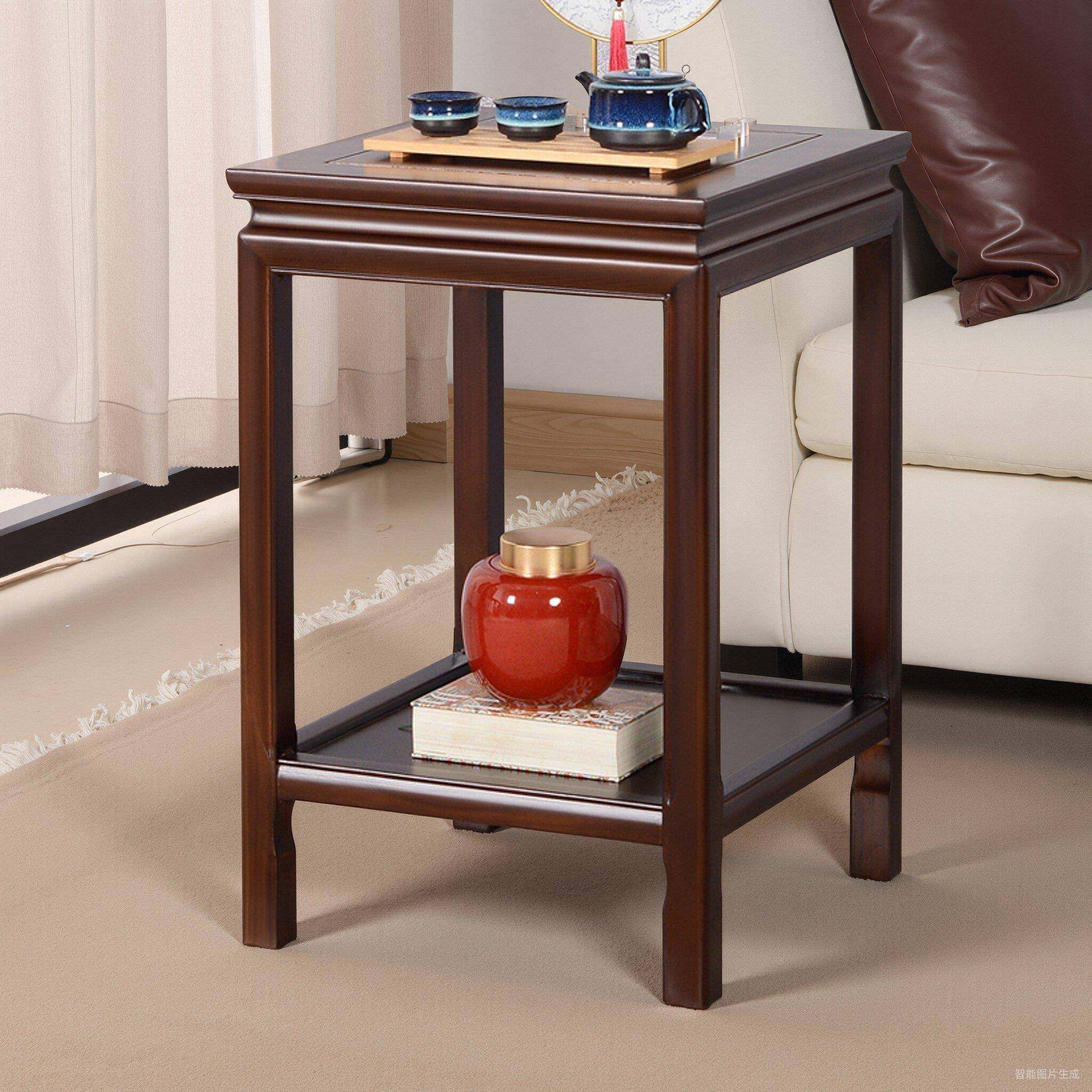 实木茶几沙发边几正方形角几中式茶桌简约方桌客厅长条桌方形茶几