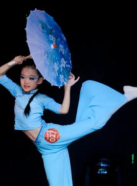 诗81871古雨江南伞舞蹈具幼少儿童小号尺寸油纸考雨伞典舞道蹈级