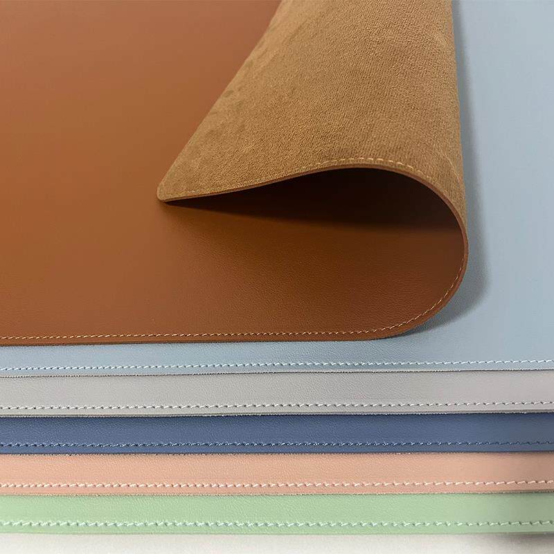 大号滑鼠垫超大桌面电脑防滑办公桌办公皮质双面垫子皮革桌垫定制