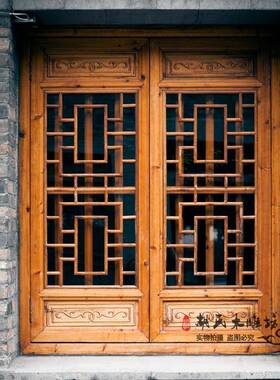 东木雕中式花榆木木实木花格格门窗镂空雕门窗仿84007古阳门窗定