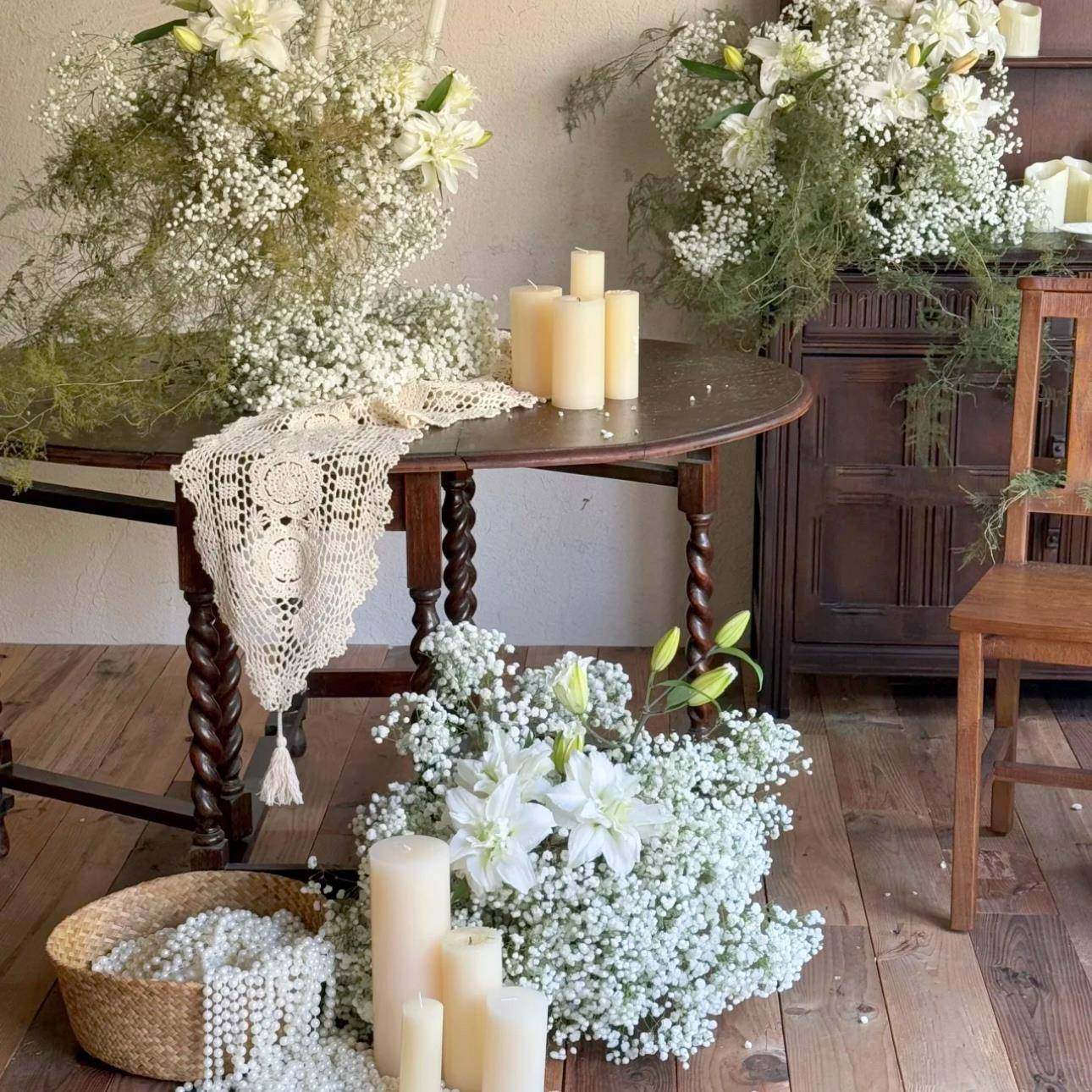 02599真满天星 婚礼装饰手仿捧花束手感软胶叉满星塑料装天饰仿三