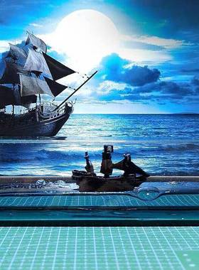 永不漂沉没翻船黑珍珠号游轮流体流瓶摆海盗面船件桌生日礼物1814