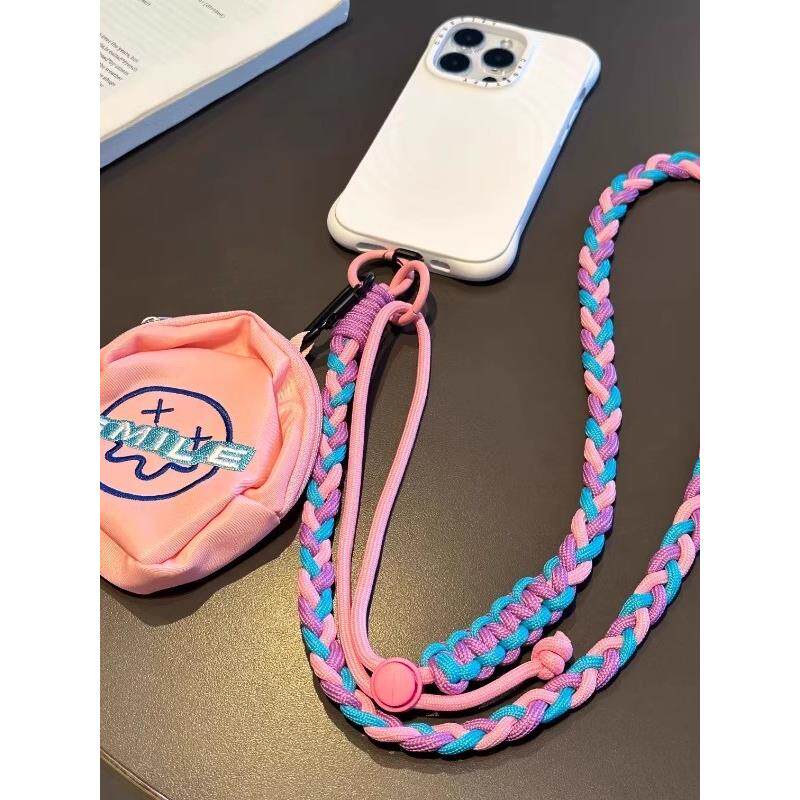 创意ins零钱包手机挂绳斜挎可调节肩背挂脖户外旅游防丢侧背挂链