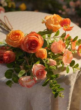 (橘，子汽水）橙黄色出花束 橙蒙你的有现 01645让我的春天只晴天