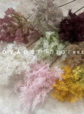 00447仿真栌 烟树 絮状花材 花艺黄师造景摄影 陈道具 商业软装