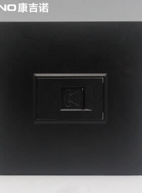 86型电话插座黑色语音信息面板CAT3电话模块插座RJ11电话线口墙插