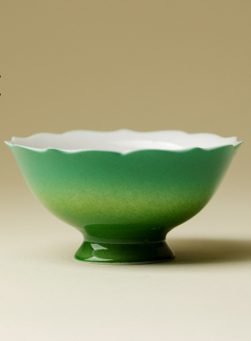 里作 高端醒春集翡翠绿品茗杯家用客厅喝茶主人杯高颜值精致茶杯