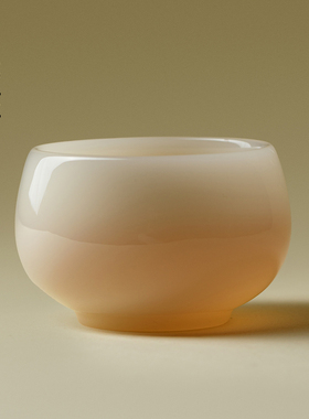 里作冰种玉瓷茶杯禅定杯高端中国白压手杯功夫茶具主人杯品茗单杯