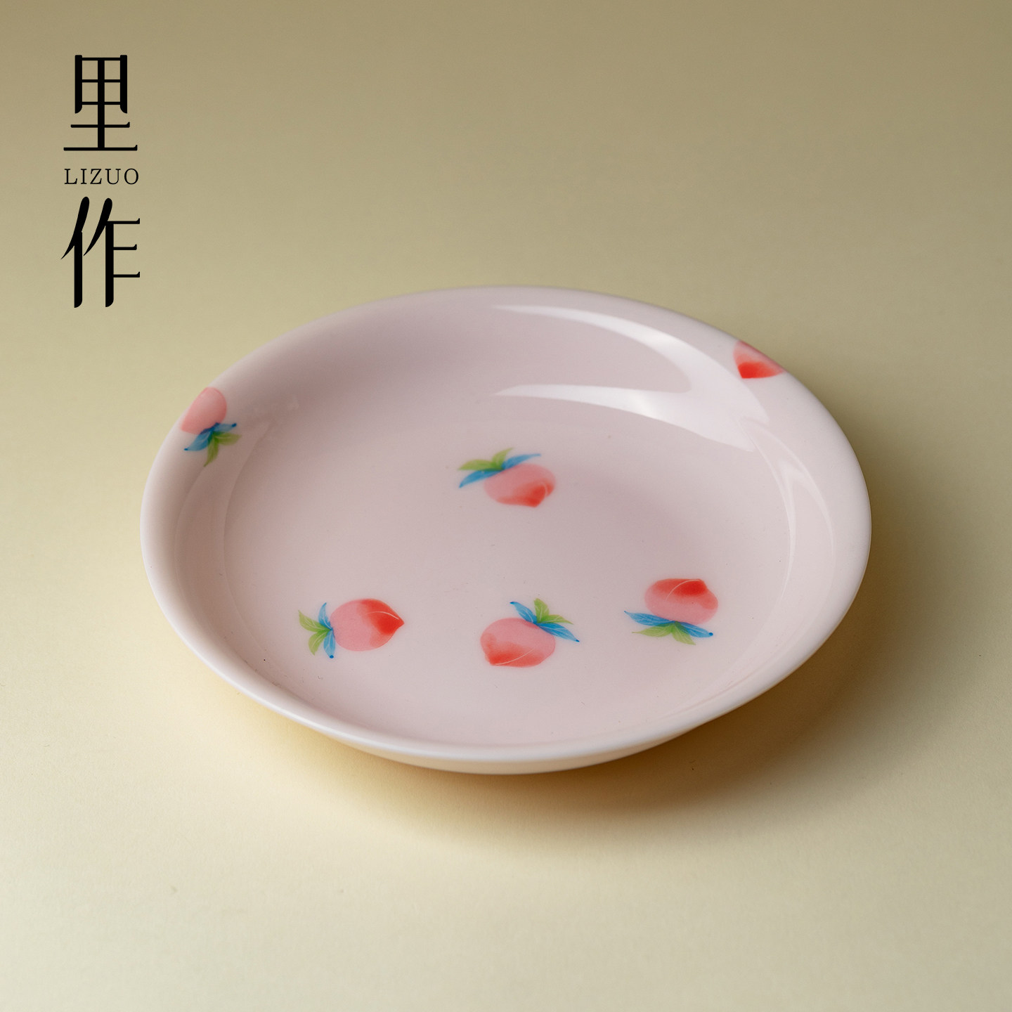 里作釉下彩手绘粉桃壶承纯手工高颜值茶道零配干泡盘茶托壶托茶台,餐饮具,茶道/零配,淘宝优惠券,粉丝福利购,淘宝优惠卷