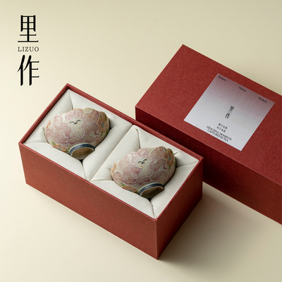 里作火石红纯手绘九尾仙狐泡茶杯主人杯高颜值品茗杯中式陶瓷茶具