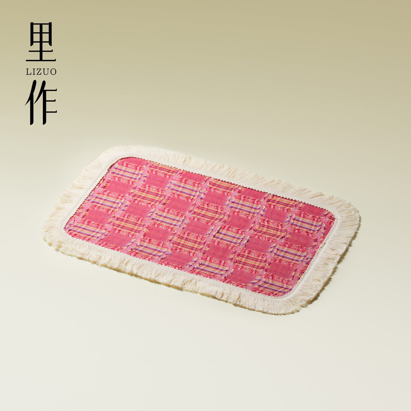 里作复古棉麻格子茶席日式创意手工流苏边茶桌布艺垫子隔热干泡席