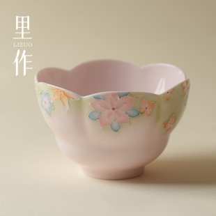 里作景德镇粉彩手绘万花主人杯高颜值女士个人专用茶杯子陶瓷茶具