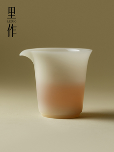 丽左冰玉瓷高值公道杯高档中国白茶分配器功夫茶具精美茶海杯