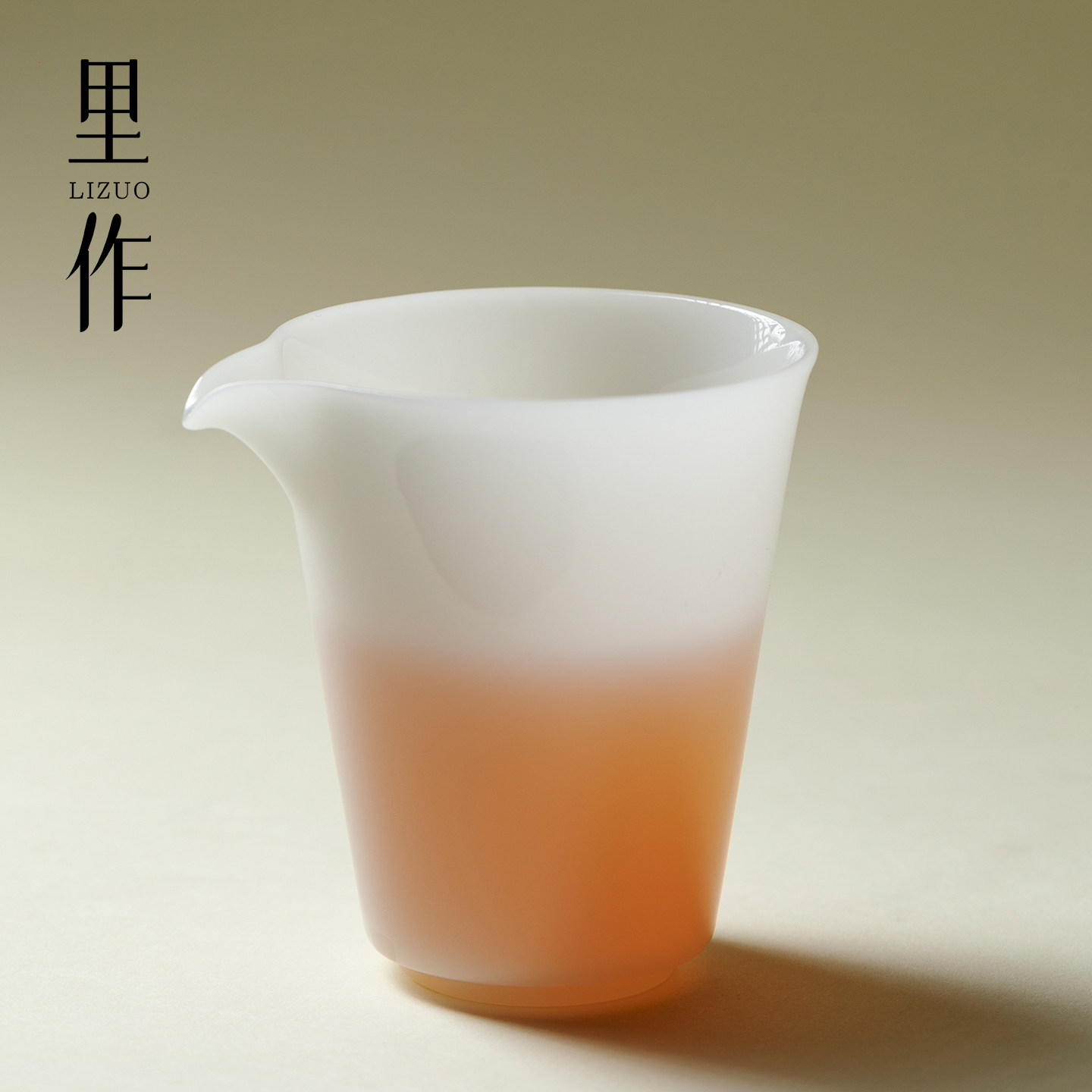 里作 高端璞玉白瓷鹰嘴公道杯中国白冰种玉瓷茶海茶海分茶器匀杯