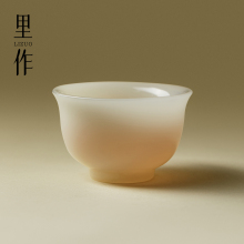 里作 冰种玉瓷主人杯中国白高端陶瓷品茗杯功夫茶具高档茶杯单杯