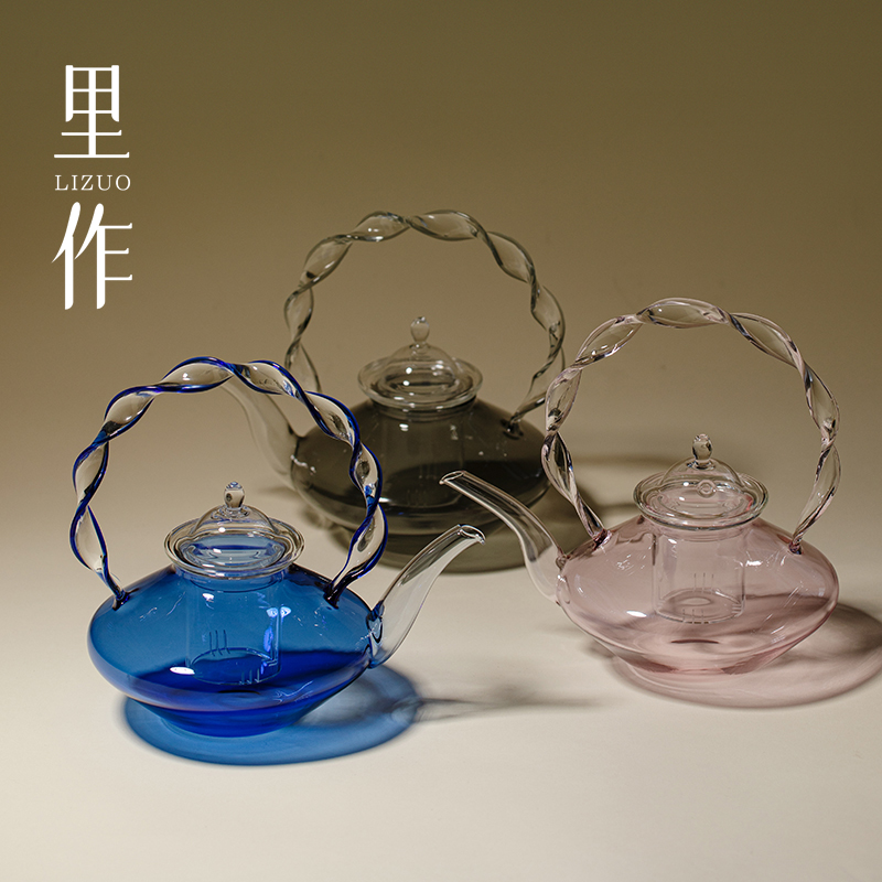 里作高颜值高硼硅玻璃烧水壶明火电陶炉煮茶壶专用养生耐高温茶壶