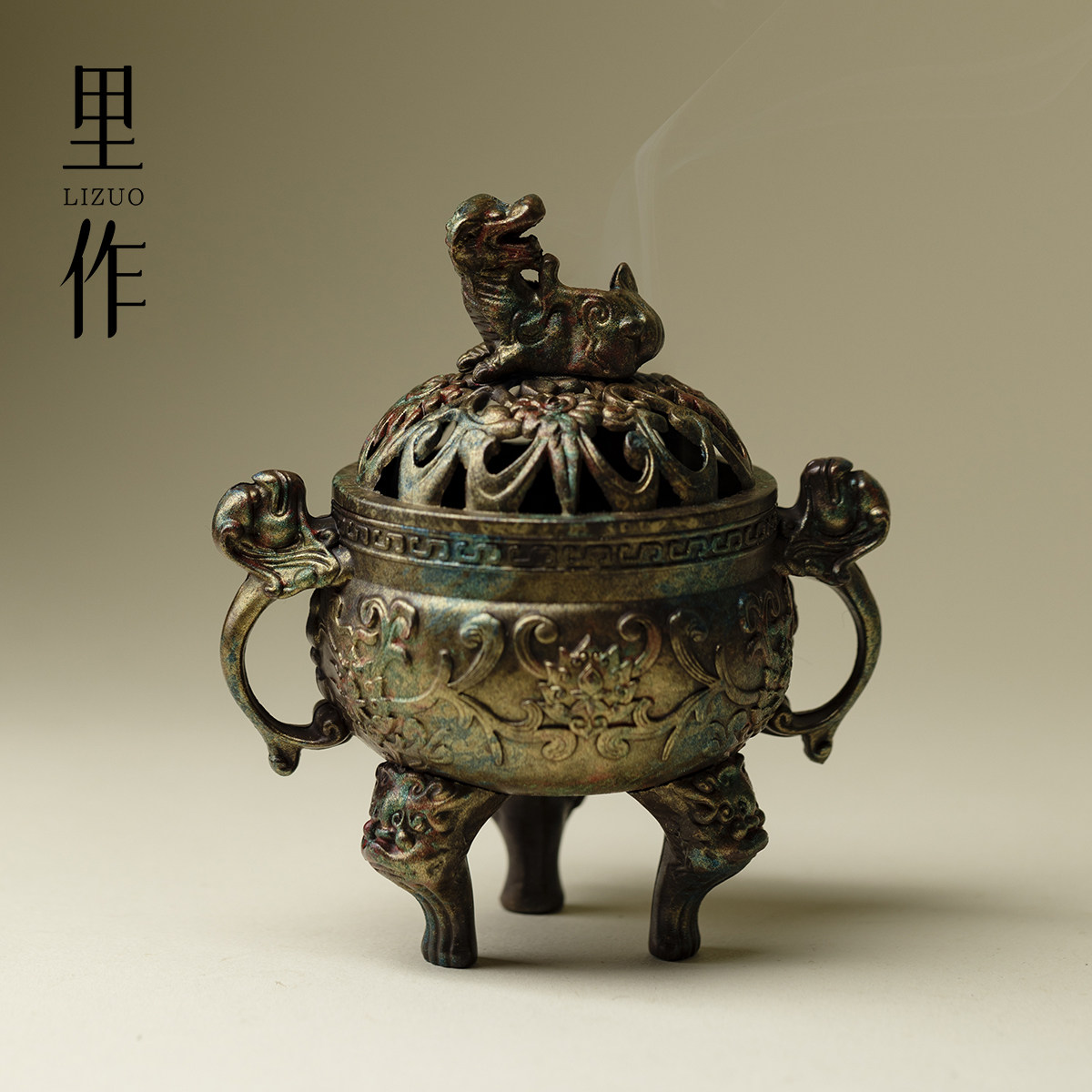 里作 三足狻猊香炉家用室内创意摆件香薰炉茶道檀香熏香炉小香炉,餐饮具,茶道/香炉,淘宝优惠券,粉丝福利购,淘宝优惠卷