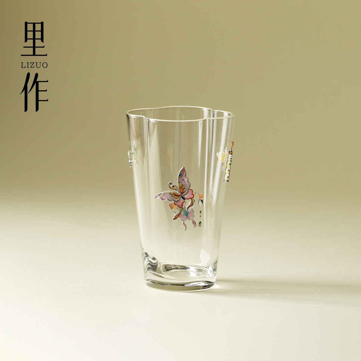 里作掐丝珐琅彩玻璃海棠茶杯景泰蓝手工主人杯高颜值仙女茶器单杯
