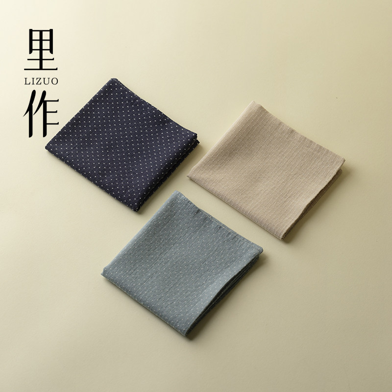 里作 双层棉麻吸水茶巾个人品茗养壶巾防烫隔热提梁布小清新洁方图片