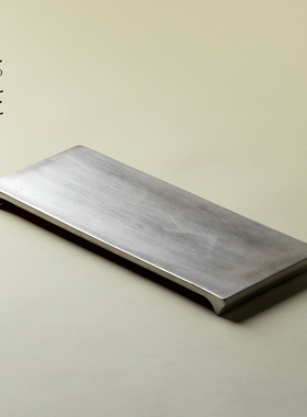 里作 高端鎏银简约干泡盘手工粗陶茶盘中式复古茶台家用干泡壶承