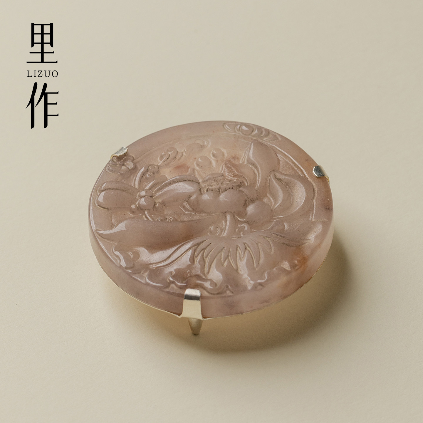 里作中式和田玉盖置手工雕刻茶壶盖子盖托家用功夫茶具茶道零配件