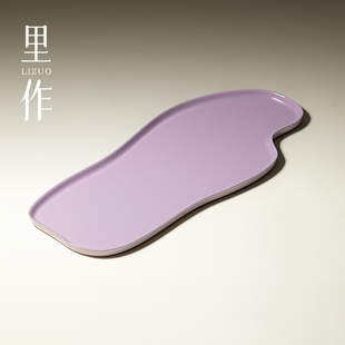 里作 簡約手工壺承 家居日用陶瓷茶盤客廳茶幾創意干泡小茶臺日式