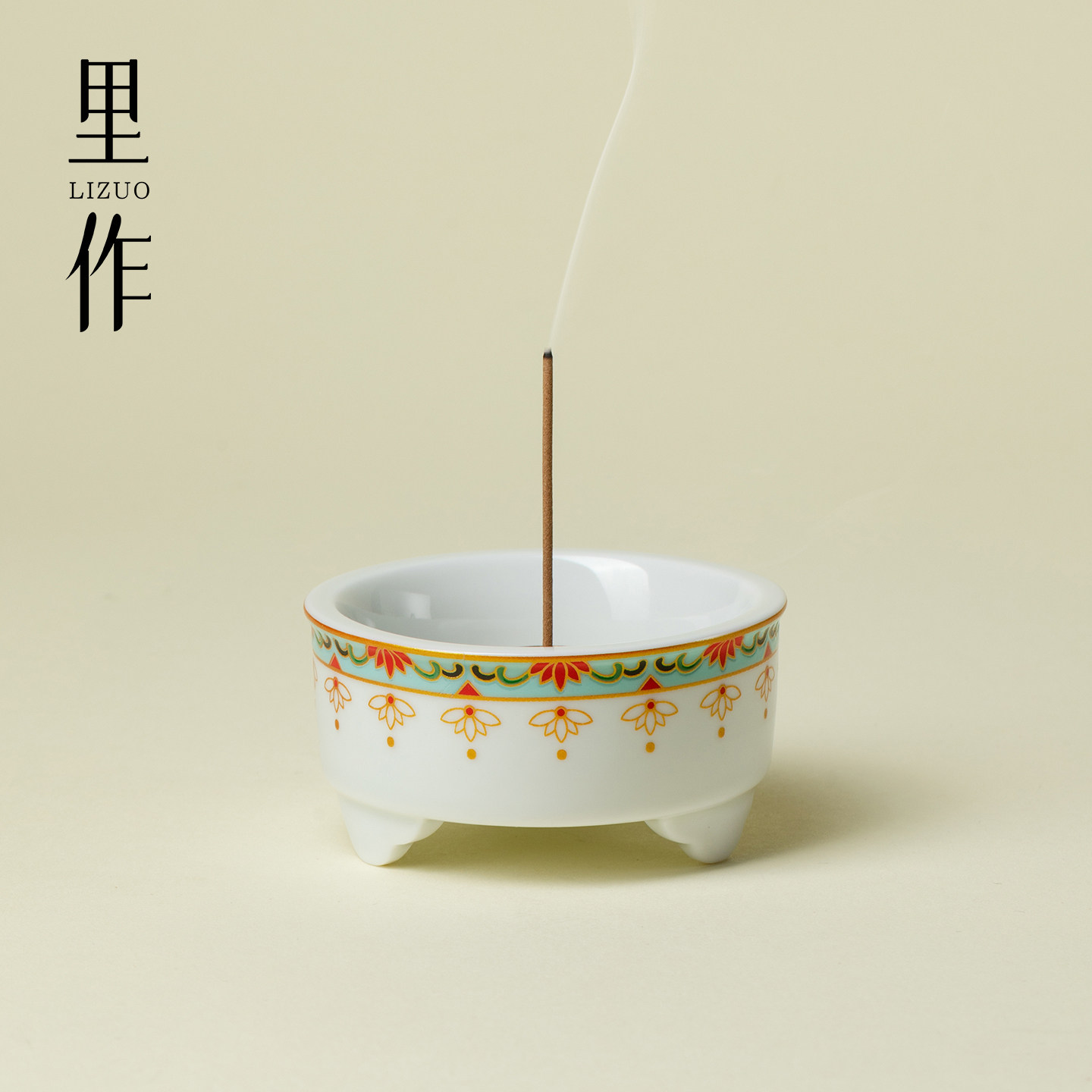 里作 春枝水仙线香香炉中式创意手工陶瓷香插底座家用室内熏香炉,餐饮具,茶道/香炉,淘宝优惠券,粉丝福利购,淘宝优惠卷