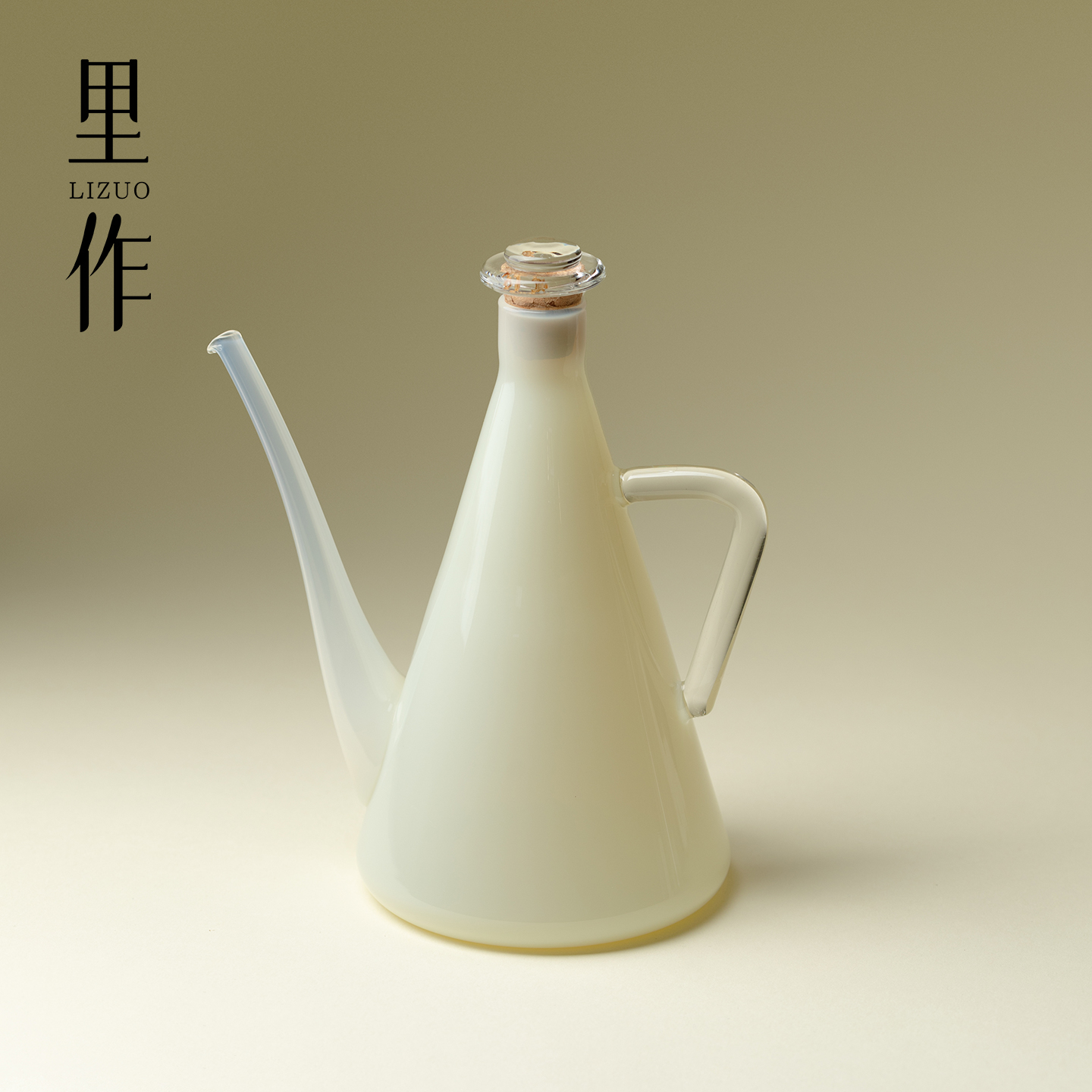 里作 厨房高颜值三角壶高硼硅玻璃家用简约风酱油醋瓶香油调味瓶