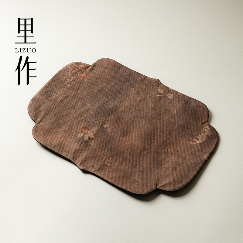 里作 日式棉麻纯手工双面小茶席高级感茶桌布垫子餐垫禅意桌旗