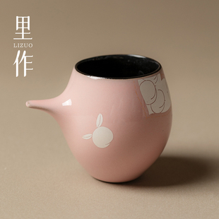 里作景德镇错金银彩桃子主人杯功夫茶具可爱茶杯功夫茶具品茗杯