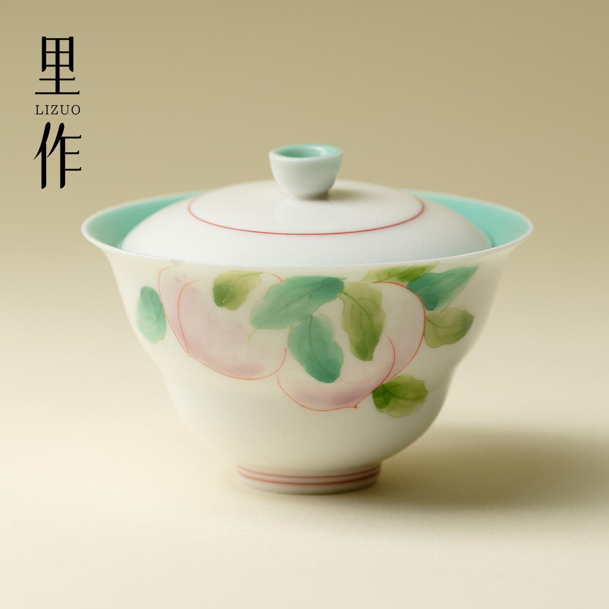 里作 景德镇粉彩手绘陶瓷葫芦盖碗精致手工高颜值泡茶碗功夫茶具