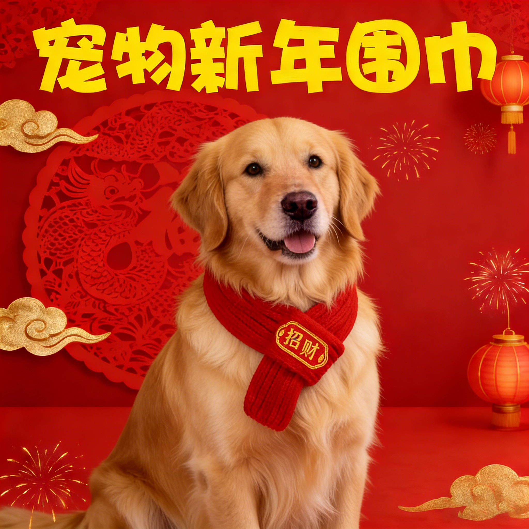 金毛专用狗狗新年喜庆围脖宠物配饰装饰品围巾口水巾大型犬大狗,宠物/宠物食品及用品,围巾/口水巾,淘宝优惠券,粉丝福利购,淘宝优惠卷