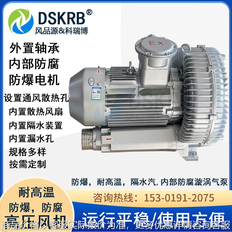 零售 气体循环系统气泵 可燃气体输送专用5.5防爆高压鼓风机