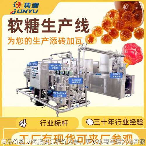 软糖生产线浇注式夹心色双色通用型糖果设备果胶明胶软糖实用性