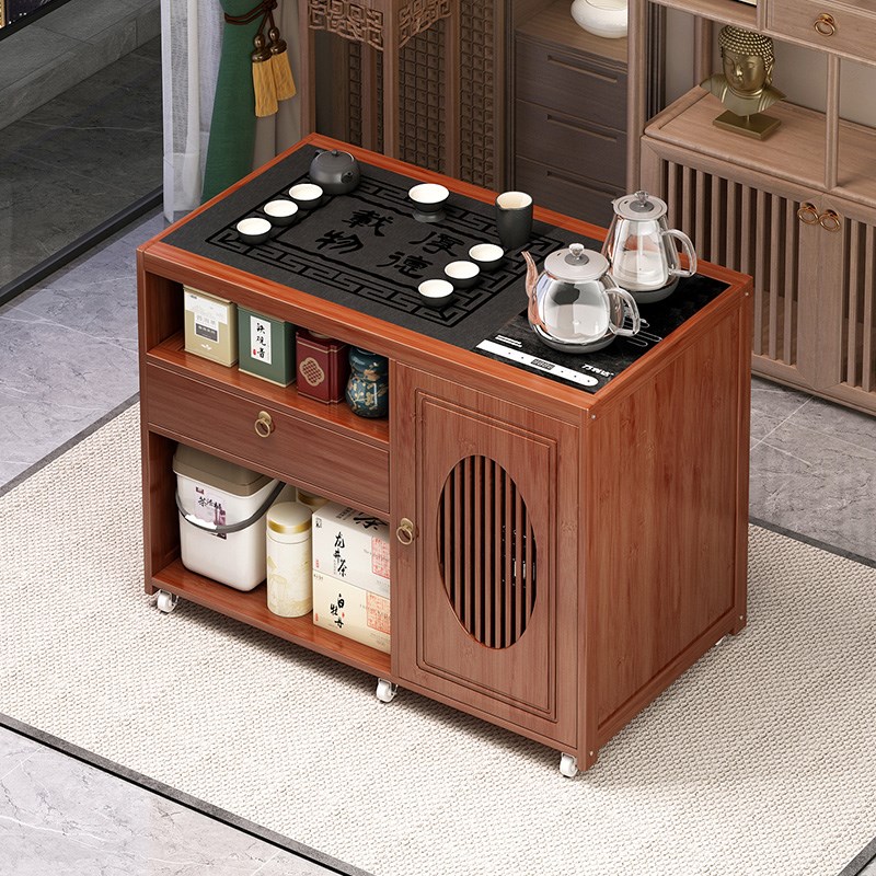 茶几客厅家用茶台小型可移动茶桌烧水壶一体茶水柜非实木沙发边几