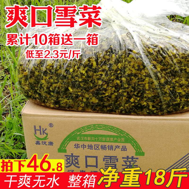 新日期正宗农家特产雪里蕻咸菜自制武汉雪菜酱腌菜整箱雪里红包子