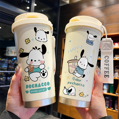 316不锈钢双饮保温杯卡通