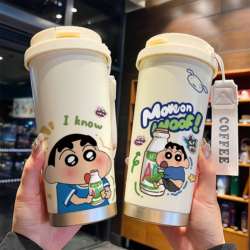 316不锈钢双饮保温杯卡通