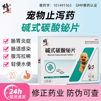 修正碱式碳酸铋片止泻肠胃炎腹泻