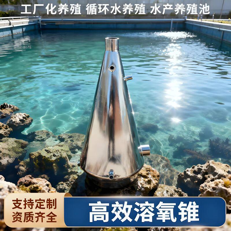 高效增氧溶氧锥不锈钢鱼塘水池氧气混合器循环水养殖