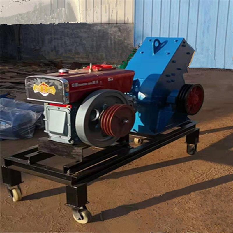 公园湿地铺路加气块破碎机移动加气块粉碎机车载加气块颗粒打碎机