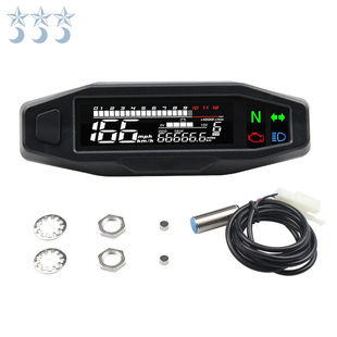 摩托车改装仪表LCD数字液晶表转速油量指示表里程表配速度传感器