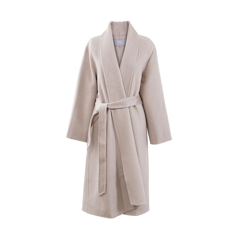 东黎山羊绒拉毛工艺双面呢大衣